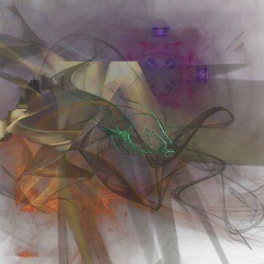 Fantezi kaotik renkli fraktal desen. Soyut Fraktal şekiller. 3D render resimde arka plan veya duvar kağıdı