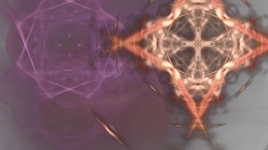 Fantezi kaotik renkli fraktal desen. Soyut Fraktal şekiller. 3D render resimde arka plan veya duvar kağıdı