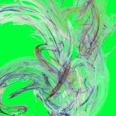 Fantezi kaotik renkli fraktal desen. Soyut Fraktal şekiller. 3D render resimde arka plan veya duvar kağıdı