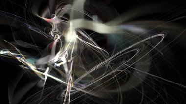 Fantezi kaotik renkli fraktal desen. Soyut Fraktal şekiller. 3D render resimde arka plan veya duvar kağıdı