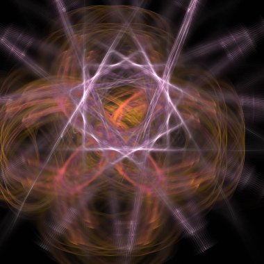 Fantezi kaotik renkli fraktal desen. Soyut Fraktal şekiller. 3D render resimde arka plan veya duvar kağıdı