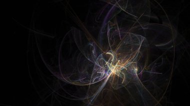 Fantezi kaotik renkli fraktal desen. Soyut Fraktal şekiller. 3D render resimde arka plan veya duvar kağıdı