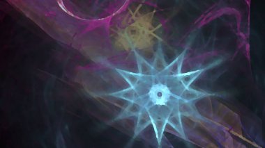 Fantezi kaotik renkli fraktal desen. Soyut Fraktal şekiller. 3D render resimde arka plan veya duvar kağıdı