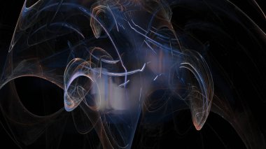 Fantezi kaotik renkli fraktal desen. Soyut Fraktal şekiller. 3D render resimde arka plan veya duvar kağıdı