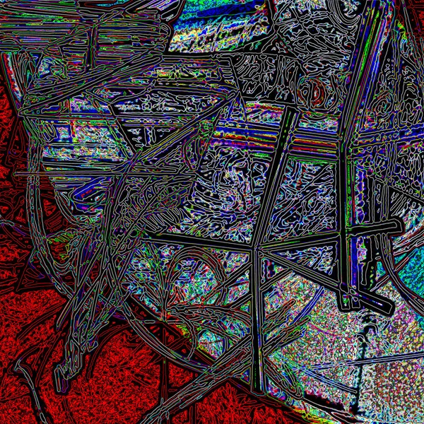 Fantasy kaotiska färgglada fraktal mönster. Abstrakta fractal former. 3D rendering illustration bakgrund eller tapeter — Stockfoto