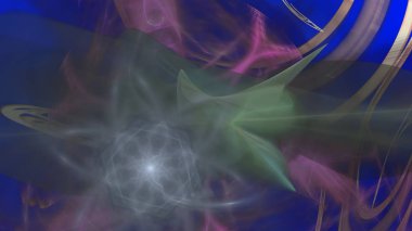 Fantezi kaotik renkli fraktal desen. Soyut Fraktal şekiller. 3D render resimde arka plan veya duvar kağıdı