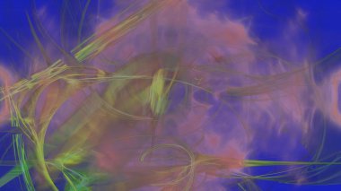 Fantezi kaotik renkli fraktal desen. Soyut Fraktal şekiller. 3D render resimde arka plan veya duvar kağıdı