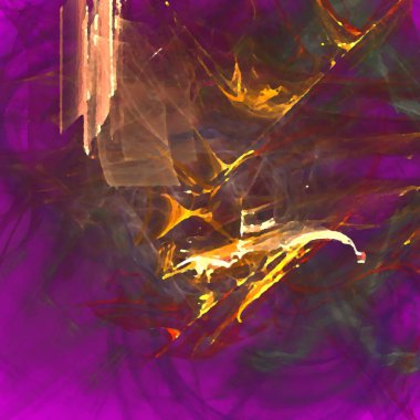 Fantezi kaotik renkli fraktal desen. Soyut Fraktal şekiller. 3D render resimde arka plan veya duvar kağıdı