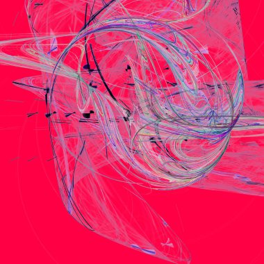 Fantezi kaotik renkli fraktal desen. Soyut Fraktal şekiller. 3D render resimde arka plan veya duvar kağıdı