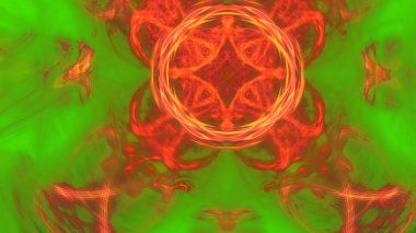 Fantezi kaotik renkli fraktal desen. Soyut Fraktal şekiller. 3D render resimde arka plan veya duvar kağıdı