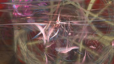 Fantezi kaotik renkli fraktal desen. Soyut Fraktal şekiller. 3D render resimde arka plan veya duvar kağıdı