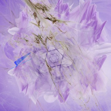 Fantezi kaotik renkli fraktal desen. Soyut Fraktal şekiller. 3D render resimde arka plan veya duvar kağıdı