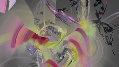 Fantezi kaotik renkli fraktal desen. Soyut Fraktal şekiller. 3D render resimde arka plan veya duvar kağıdı