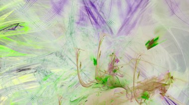 Fantezi kaotik renkli fraktal desen. Soyut Fraktal şekiller. 3D render resimde arka plan veya duvar kağıdı