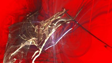 Fantezi kaotik renkli fraktal desen. Soyut Fraktal şekiller. 3D render resimde arka plan veya duvar kağıdı