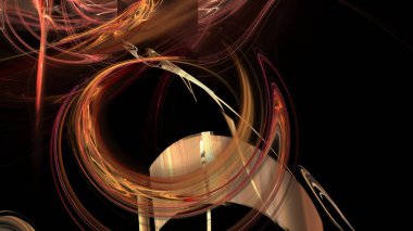 Fantezi kaotik renkli fraktal desen. Soyut Fraktal şekiller. 3D render resimde arka plan veya duvar kağıdı