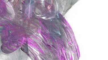 Fantezi kaotik renkli fraktal desen. Soyut Fraktal şekiller. 3D render resimde arka plan veya duvar kağıdı