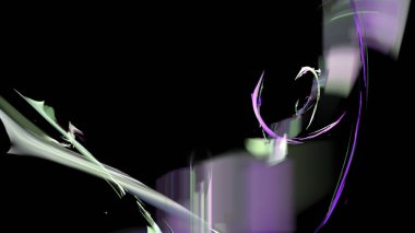 Fantezi kaotik renkli fraktal desen. Soyut Fraktal şekiller. 3D render resimde arka plan veya duvar kağıdı