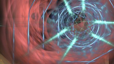 Fantezi kaotik renkli fraktal desen. Soyut Fraktal şekiller. 3D render resimde arka plan veya duvar kağıdı