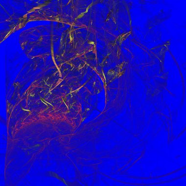 Fantezi kaotik renkli fraktal desen. Soyut Fraktal şekiller. 3D render resimde arka plan veya duvar kağıdı