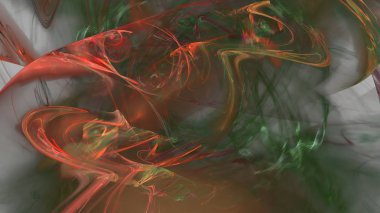 Fantezi kaotik renkli fraktal desen. Soyut Fraktal şekiller. 3D render resimde arka plan veya duvar kağıdı