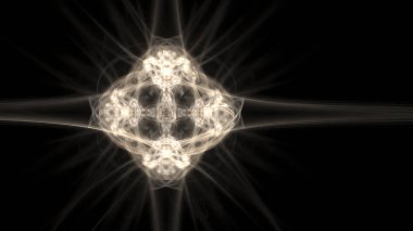 Fantezi kaotik renkli fraktal desen. Soyut Fraktal şekiller. 3D render resimde arka plan veya duvar kağıdı