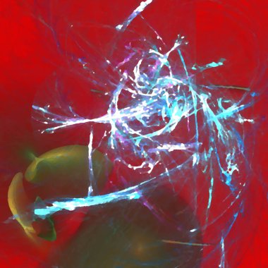 Fantezi kaotik renkli fraktal desen. Soyut Fraktal şekiller. 3D render resimde arka plan veya duvar kağıdı