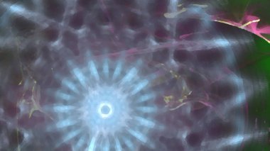 Fantezi kaotik renkli fraktal desen. Soyut Fraktal şekiller. 3D render resimde arka plan veya duvar kağıdı