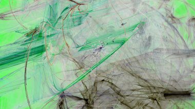 Fantezi kaotik renkli fraktal desen. Soyut Fraktal şekiller. 3D render resimde arka plan veya duvar kağıdı