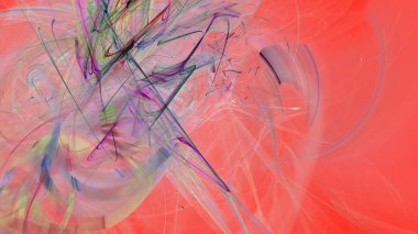 Fantezi kaotik renkli fraktal desen. Soyut Fraktal şekiller. 3D render resimde arka plan veya duvar kağıdı