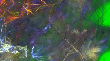 Fantezi kaotik renkli fraktal desen. Soyut Fraktal şekiller. 3D render resimde arka plan veya duvar kağıdı