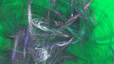 Fantezi kaotik renkli fraktal desen. Soyut Fraktal şekiller. 3D render resimde arka plan veya duvar kağıdı