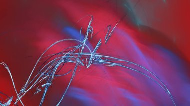 Fantezi kaotik renkli fraktal desen. Soyut Fraktal şekiller. 3D render resimde arka plan veya duvar kağıdı