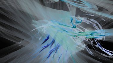 Fantezi kaotik renkli fraktal desen. Soyut Fraktal şekiller. 3D render resimde arka plan veya duvar kağıdı