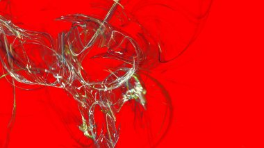 Fantezi kaotik renkli fraktal desen. Soyut Fraktal şekiller. 3D render resimde arka plan veya duvar kağıdı