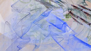 Fantezi kaotik renkli fraktal desen. Soyut Fraktal şekiller. 3D render resimde arka plan veya duvar kağıdı