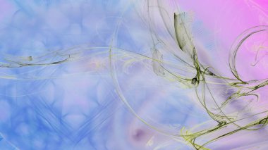 Fantezi kaotik renkli fraktal desen. Soyut Fraktal şekiller. 3D render resimde arka plan veya duvar kağıdı