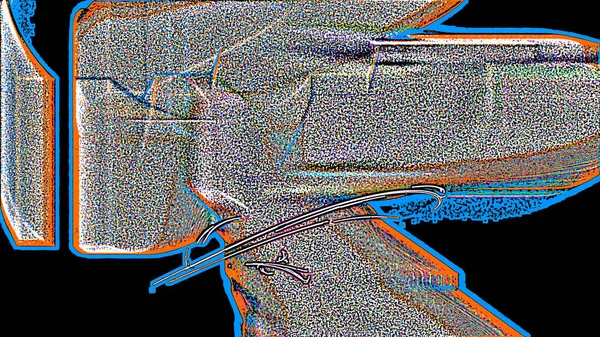 Fantaisie chaotique motif fractal coloré. Formes fractales abstraites. rendu 3D fond d'illustration ou fond d'écran — Photo