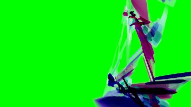 Fantezi kaotik renkli fraktal desen. Soyut Fraktal şekiller. 3D render resimde arka plan veya duvar kağıdı