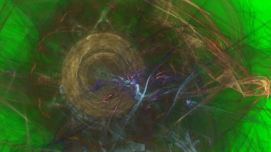 Fantezi kaotik renkli fraktal desen. Soyut Fraktal şekiller. 3D render resimde arka plan veya duvar kağıdı