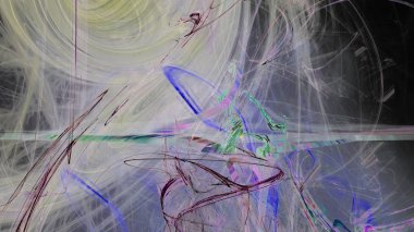 Fantezi kaotik renkli fraktal desen. Soyut Fraktal şekiller. 3D render resimde arka plan veya duvar kağıdı