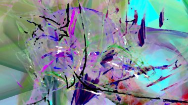 Fantezi kaotik renkli fraktal desen. Soyut Fraktal şekiller. 3D render resimde arka plan veya duvar kağıdı