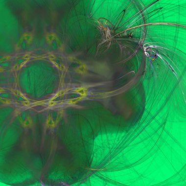 Fantezi kaotik renkli fraktal desen. Soyut Fraktal şekiller. 3D render resimde arka plan veya duvar kağıdı