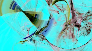 Fantezi kaotik renkli fraktal desen. Soyut Fraktal şekiller. 3D render resimde arka plan veya duvar kağıdı