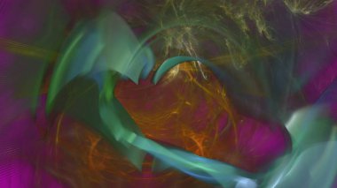 Fantezi kaotik renkli fraktal desen. Soyut Fraktal şekiller. 3D render resimde arka plan veya duvar kağıdı