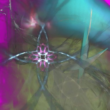 Fantezi kaotik renkli fraktal desen. Soyut Fraktal şekiller. 3D render resimde arka plan veya duvar kağıdı