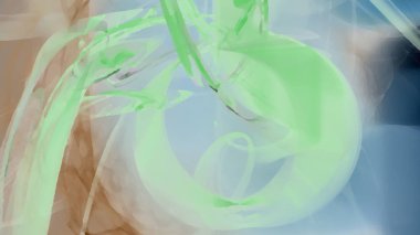 Fantezi kaotik renkli fraktal desen. Soyut Fraktal şekiller. 3D render resimde arka plan veya duvar kağıdı