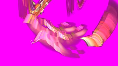 Fantezi kaotik renkli fraktal desen. Soyut Fraktal şekiller. 3D render resimde arka plan veya duvar kağıdı