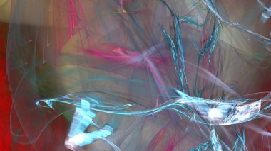 Fantezi kaotik renkli fraktal desen. Soyut Fraktal şekiller. 3D render resimde arka plan veya duvar kağıdı