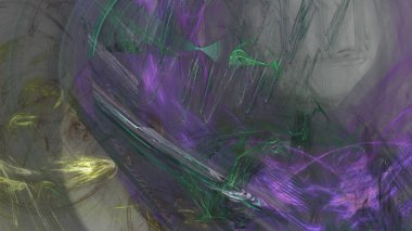 Fantezi kaotik renkli fraktal desen. Soyut Fraktal şekiller. 3D render resimde arka plan veya duvar kağıdı